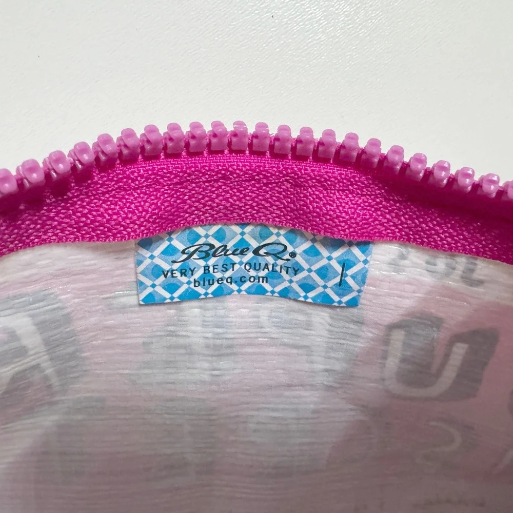 Blue Q Zipper Pouch Pink Super-Discrete Tampon Bag Recycled Funny Novelty Gift